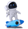 Astronaut Rocket Star Projector Night Light - 2-in-1 Galaxy Starry Sky Ceiling Projector with Glowing Rocket Lamp, Cool Space Galaxy Light & Birthday Gifts for Boys Girls