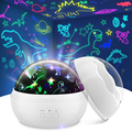 Kids Star & Dinosaur Projector Night Light - 2-in-1 Starry Sky & Jurassic World Ceiling Projector with Detachable Dome, Low-Power Energy Saving Bedtime Nursery Lamp for Boys Girls