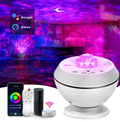 Smart Star Projector Night Light - WiFi Galaxy Projector Work with Alexa & Google Home, App & Remote Control Voice-Activated LED Aurora Nebula Music Sync Lamp for Bedroom Party Theater