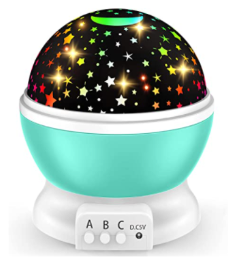 Kids Star Projector Night Light - 360° Rotating Starry Sky & Moon Ceiling Projector with High-Contrast Blackout Dome, Bedtime Nursery Cosmos Lamp for Baby Toddlers